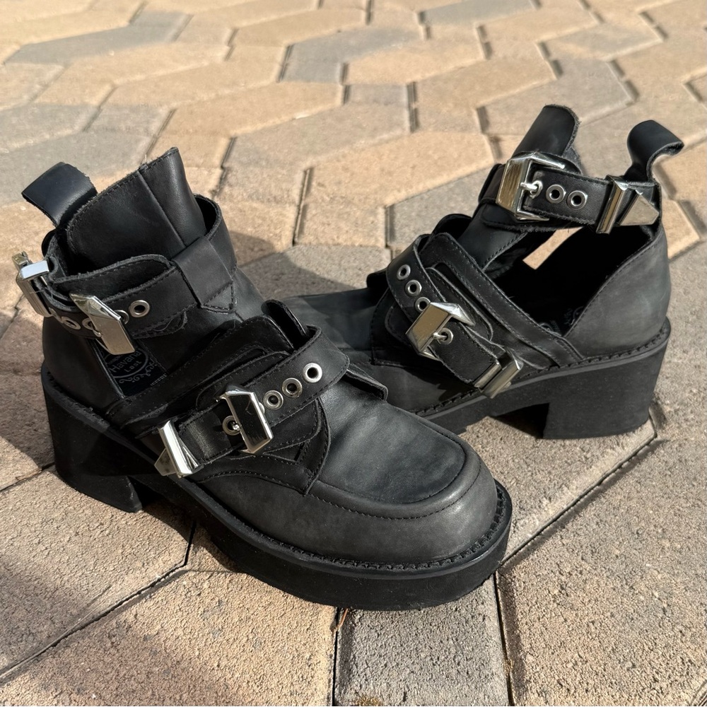 Jeffrey Campbell Coltrane Buckle Ankle Boots